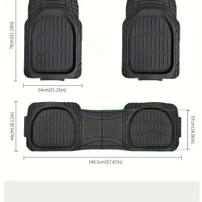 wholesale quality car pvc anti model no. slip mats set of 3 pcs